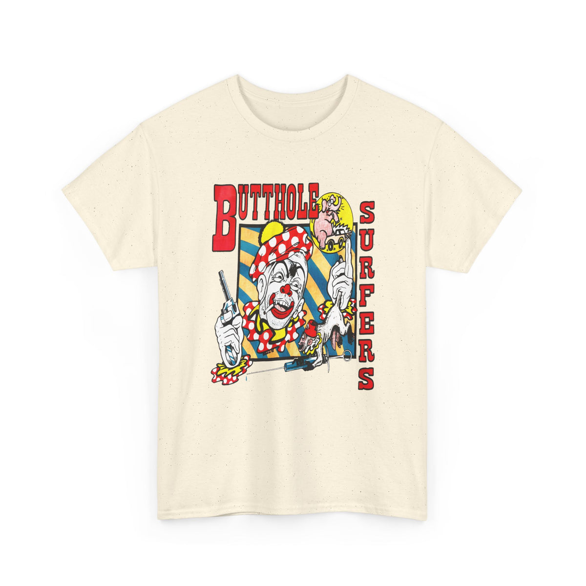 vintage butthole surfers kozik art stretched reproduction tshirt