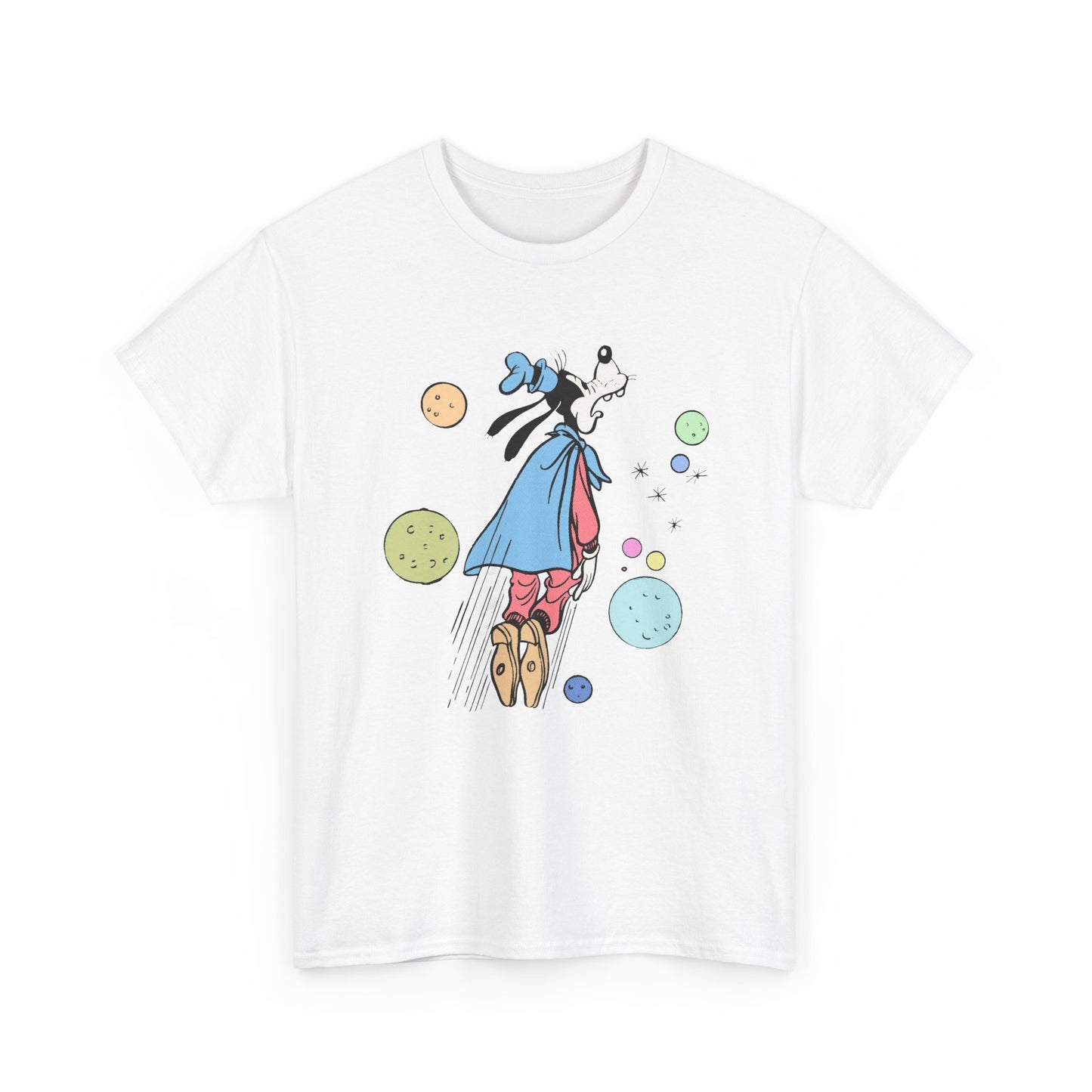 dog in space comic tshirt