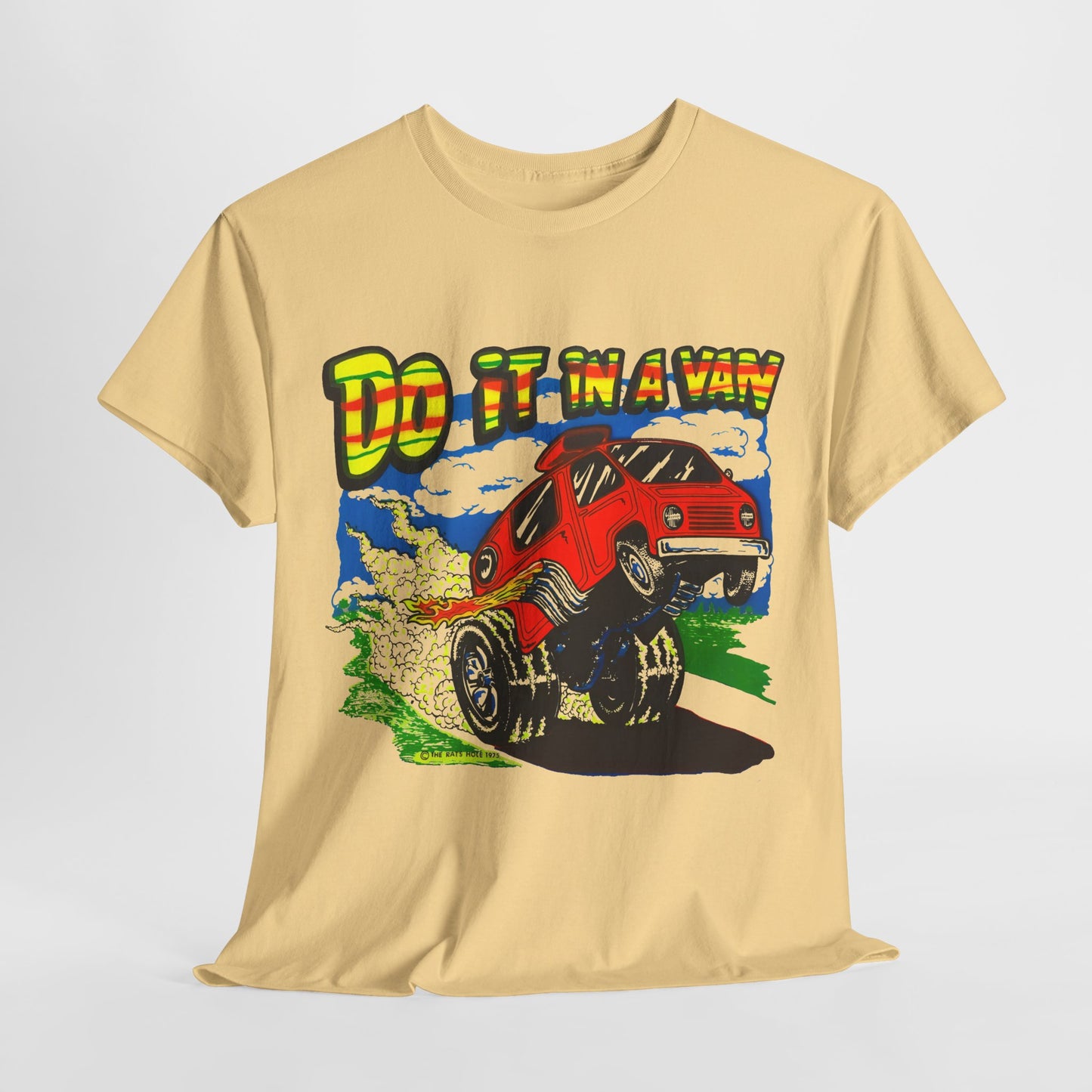 vintage 1975 do it in a van graphic reproduction tshirt