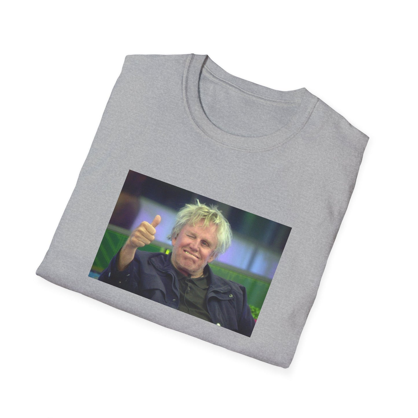 gary busey thumbs up tshirt