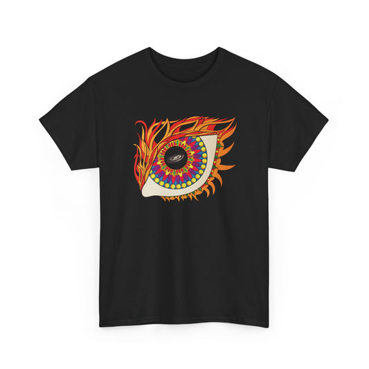 andromeda mandala eye 1960s graphic blacklight poster tshirt