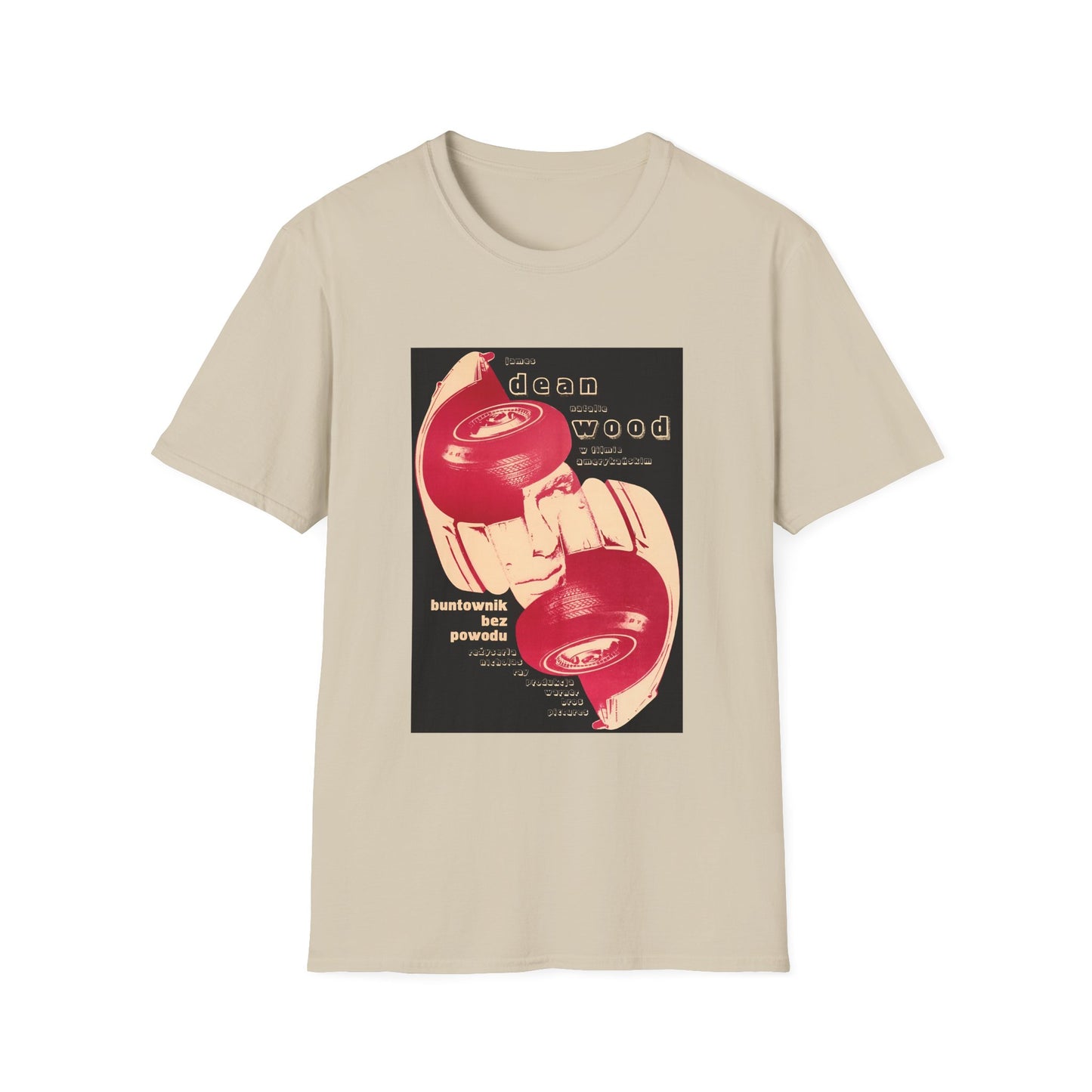 1970 polish movie poster for rebel without a cause 1955 with james dean tshirt