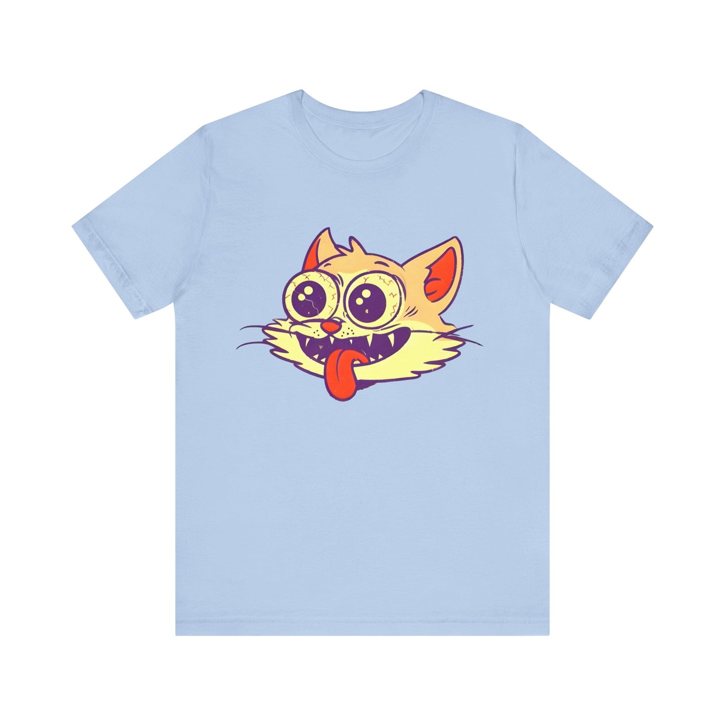 cute creepy strung out high happy kitty cat tshirt