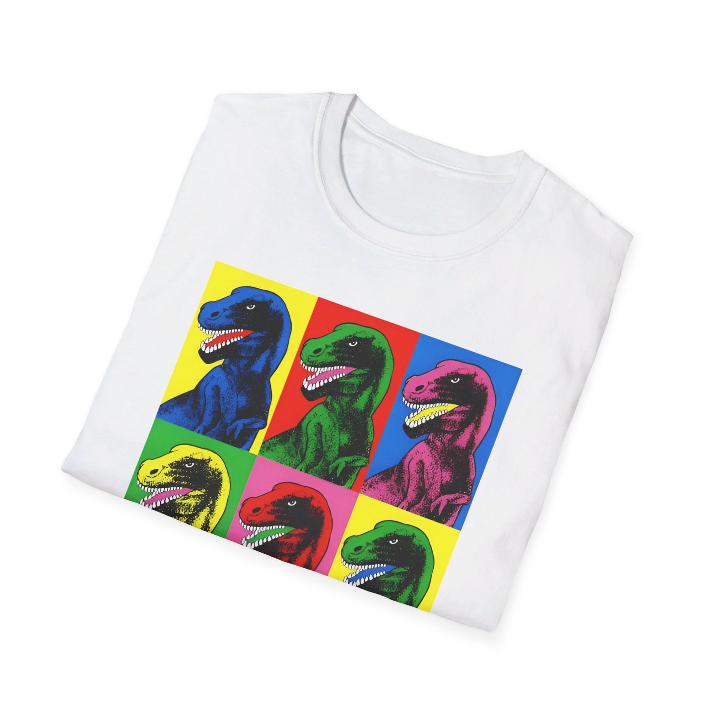 stanley desantis dinosaur pop art worn by steven spielberg on jurassic park 1993 movie set tshirt