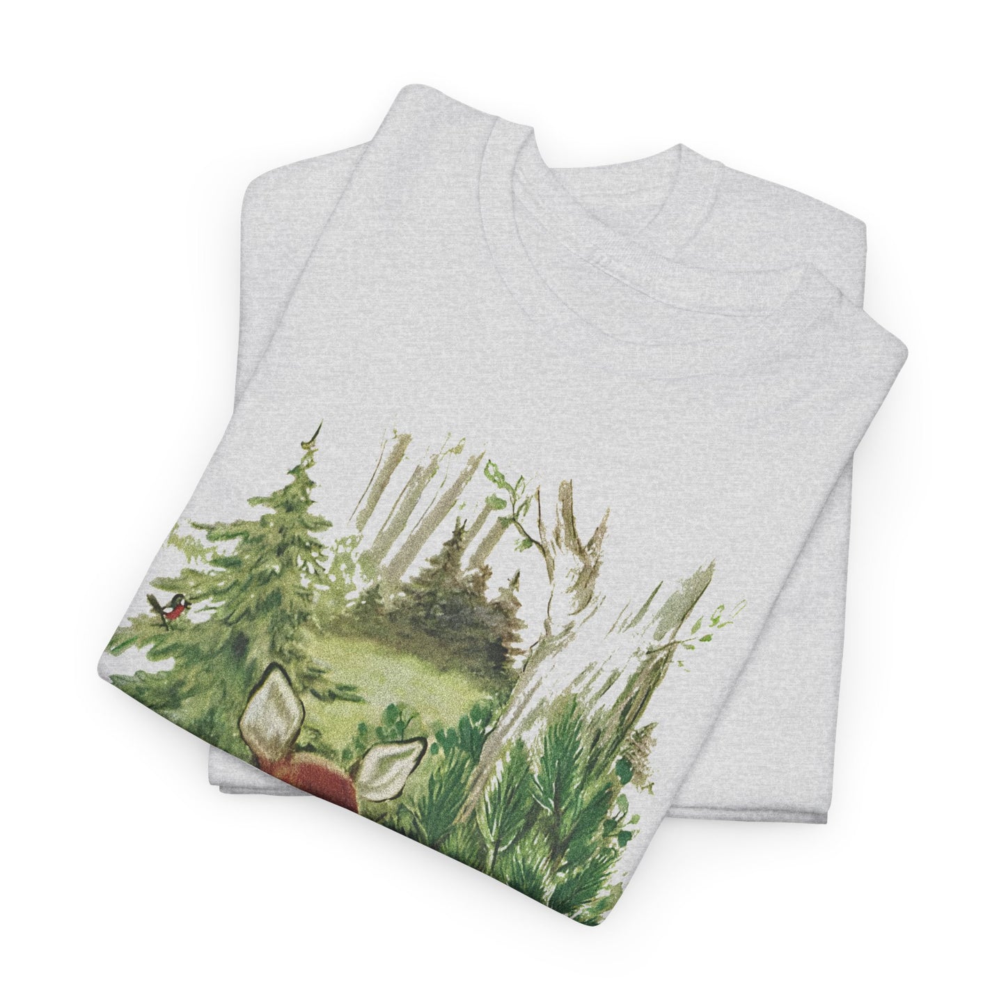 1947 cute deer in the forest illustration by adele werber for the book animal babies reproduction tshirt