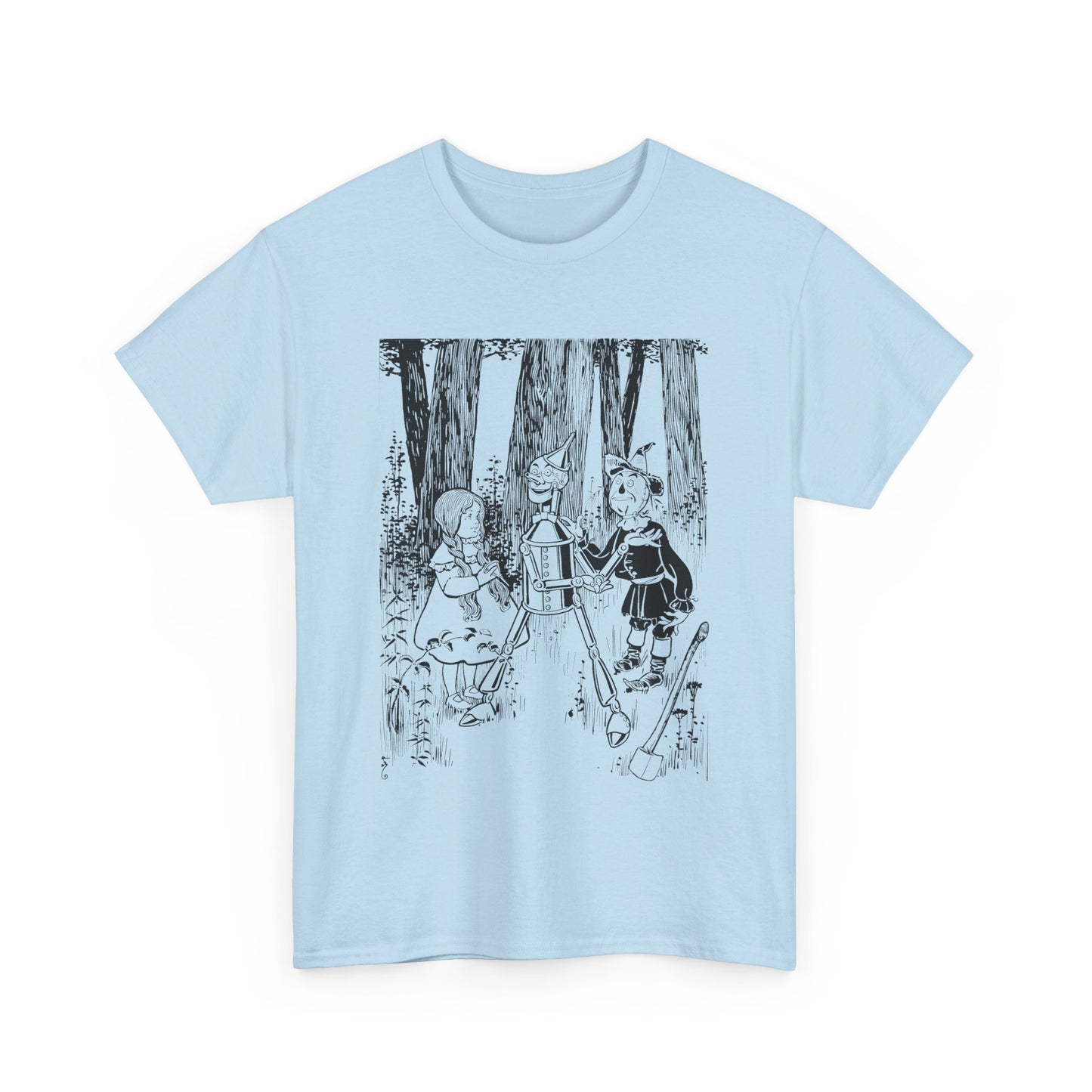 1900 w.w denslow's illustration for the wonderful wizard of oz dorothy and friends in forest tshirt