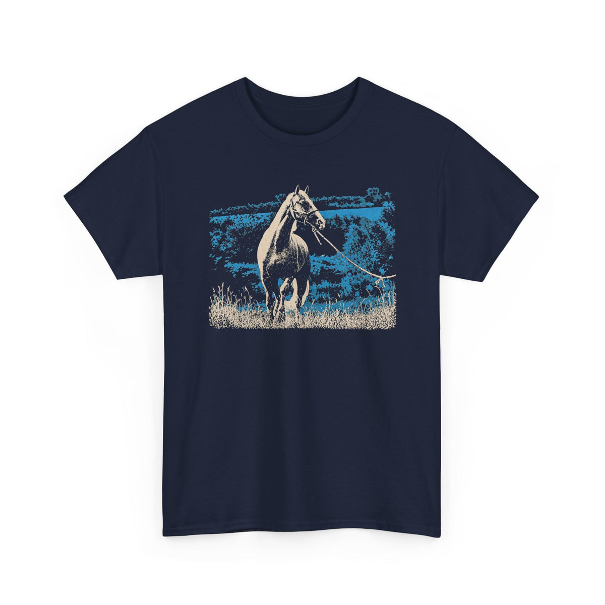 duotone horse graphic from a '70s ranching magazine tshirt