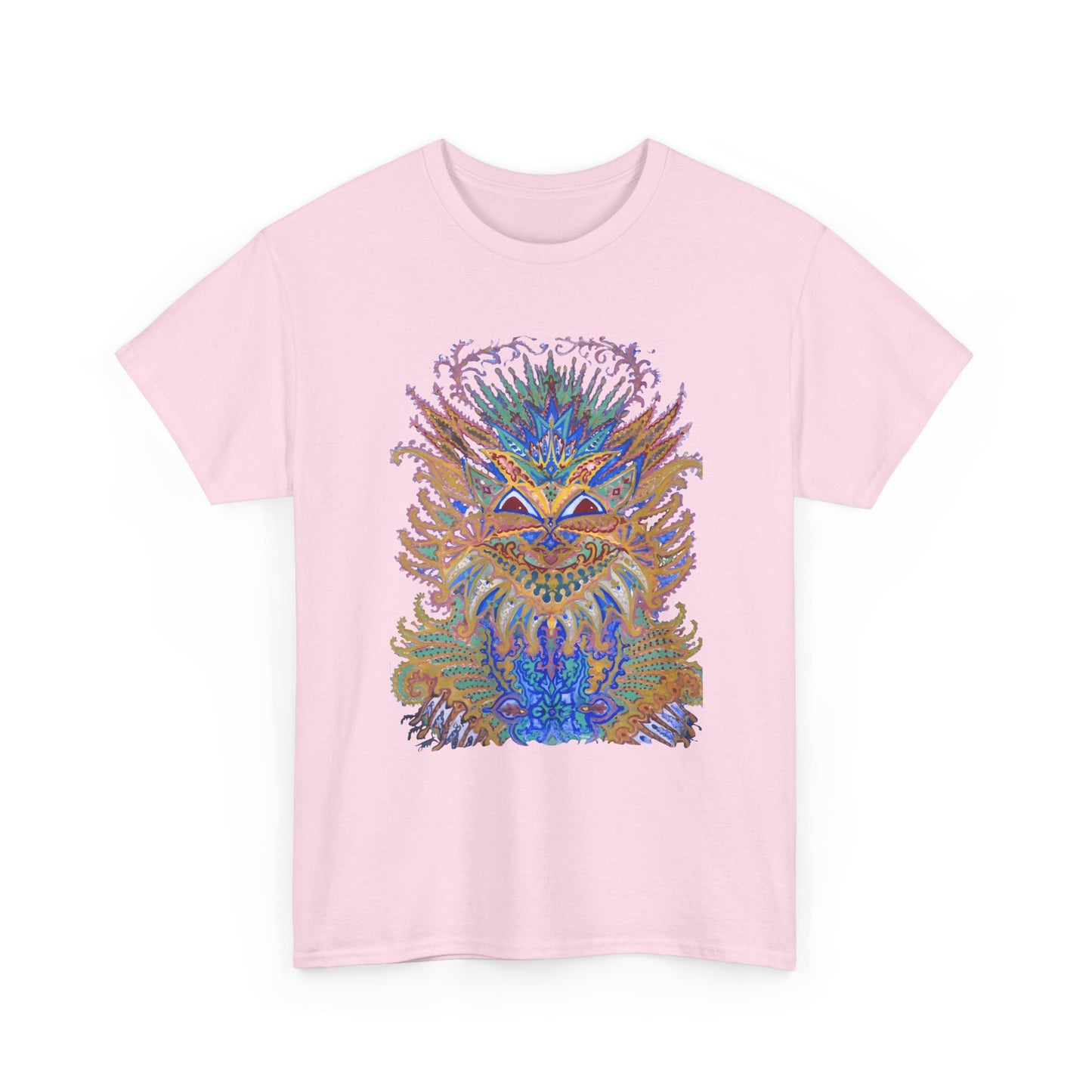 early 1900's louis wain anthropomorphized cat painting psychedelic cat design tshirt