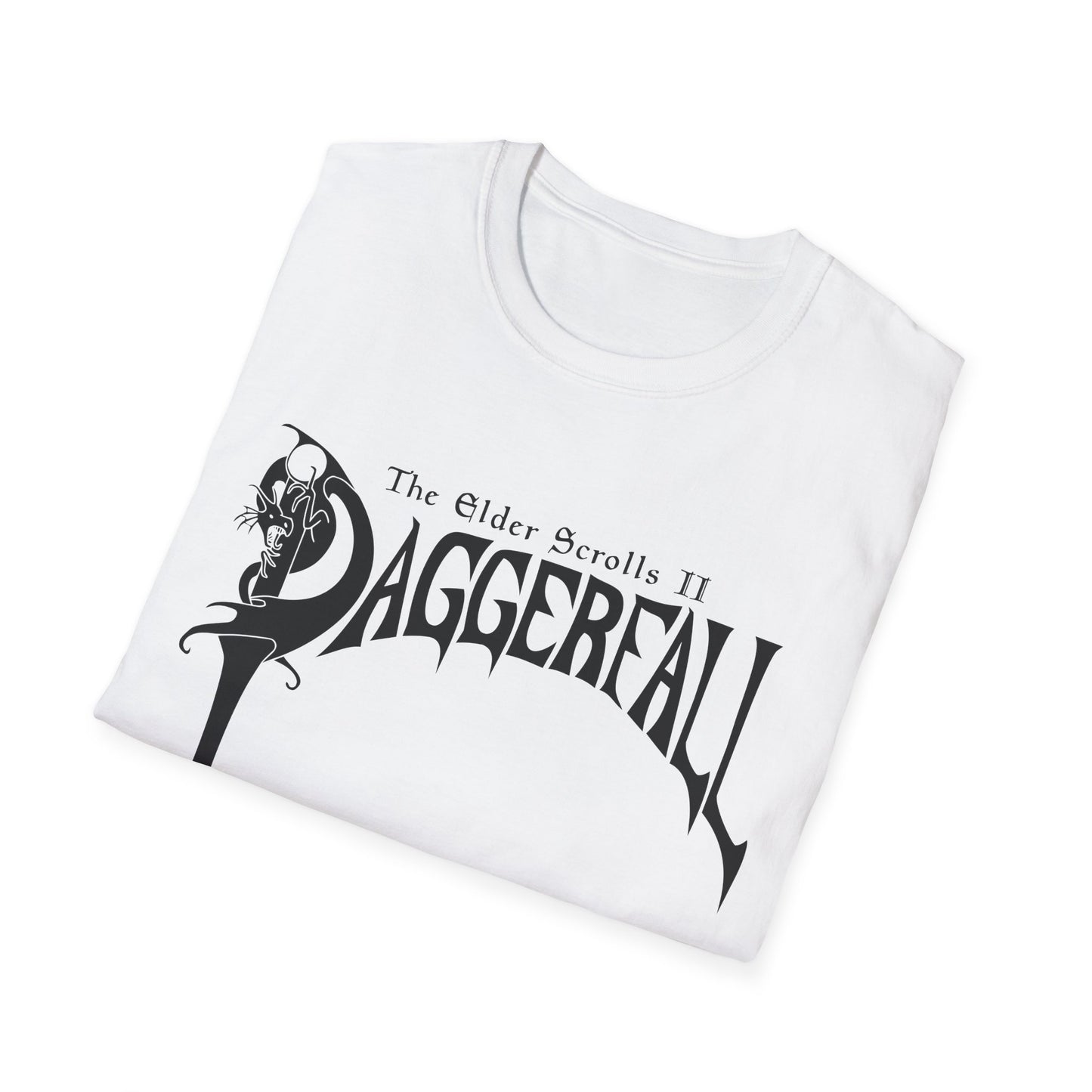 daggerfall the elder scrolls 2 1996 masterpiece video game logo in black tshirt