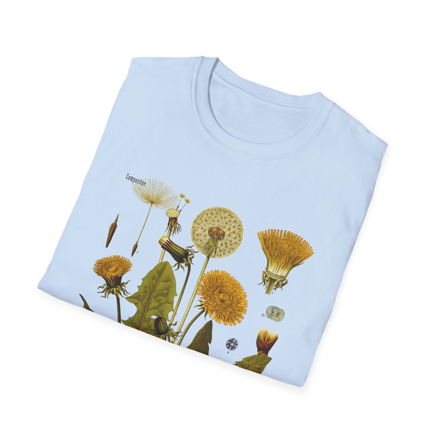 1887 botanical print from kohler's plants taraxacum officinale, the common dandelion tshirt