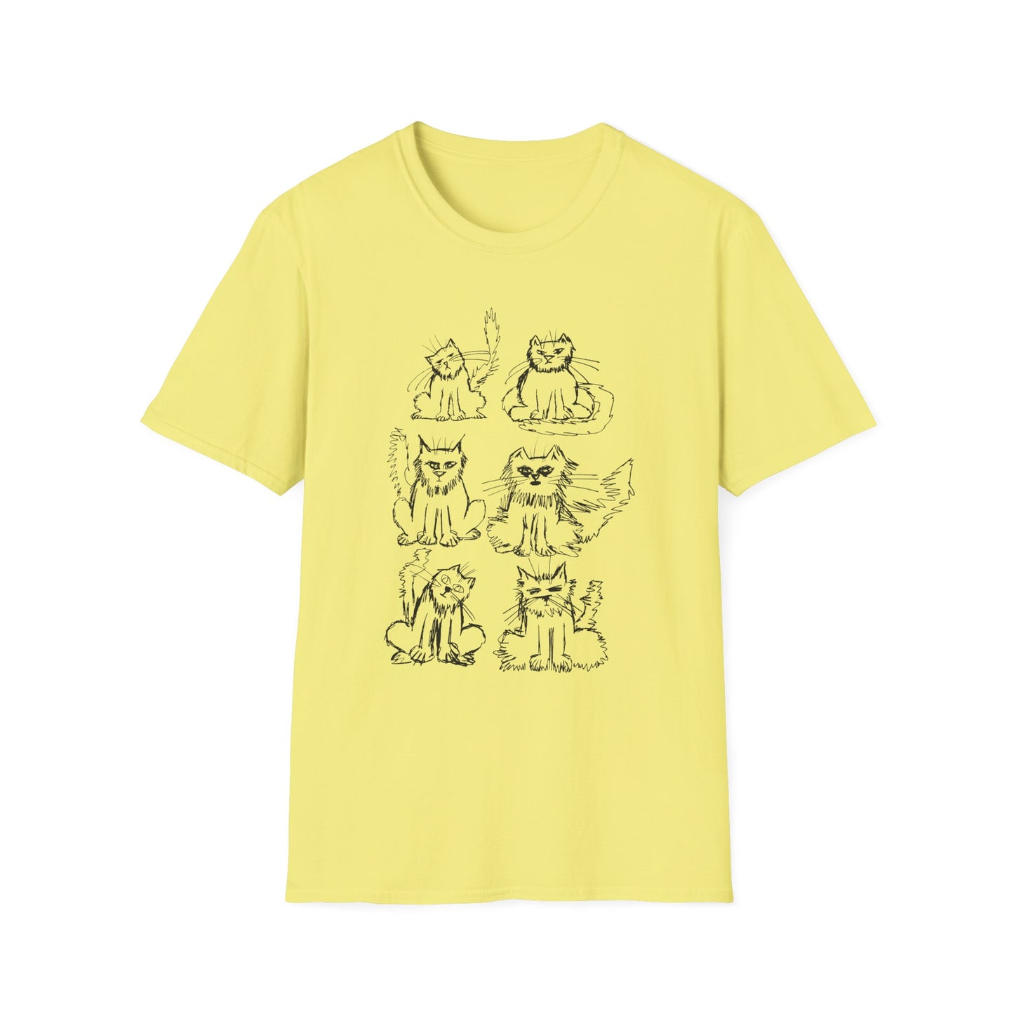 original drawing another six cats tshirt