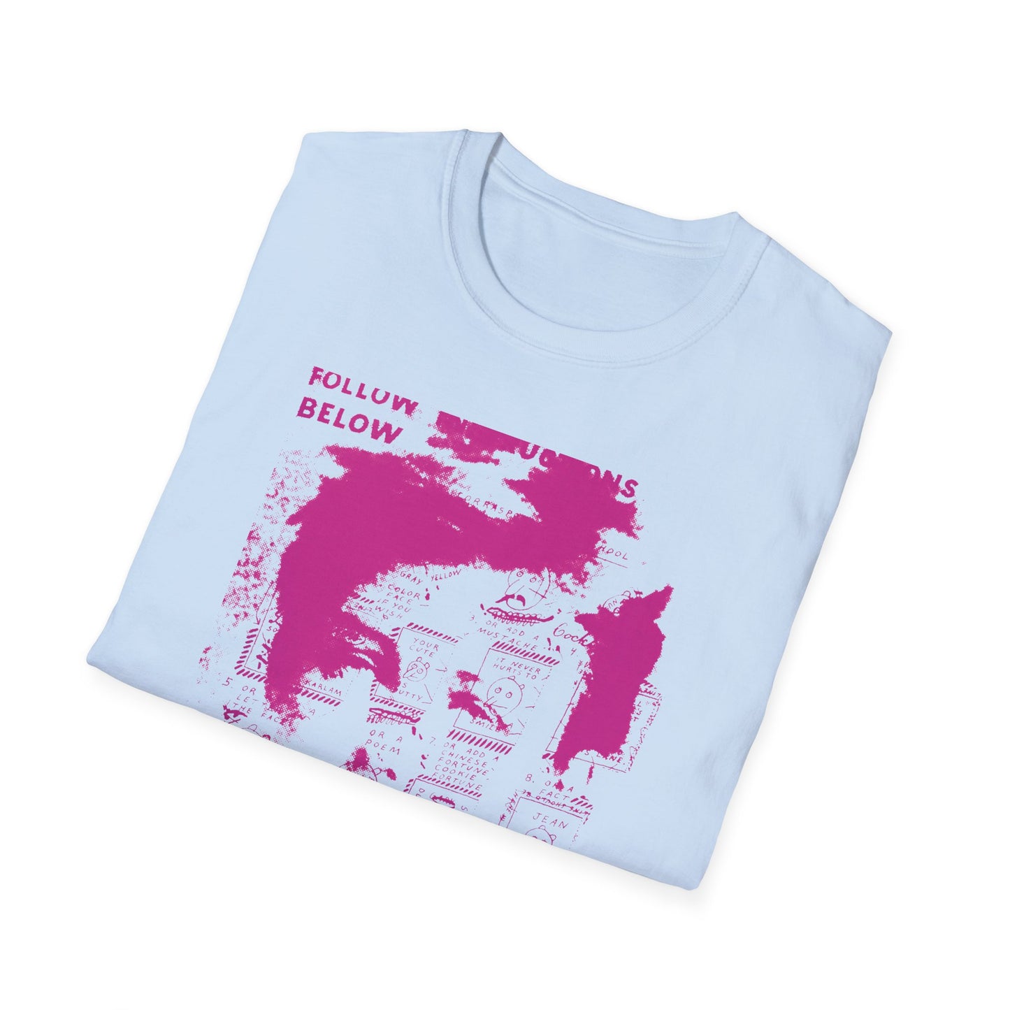 ray johnson arthur rimbaud art in pink tshirt