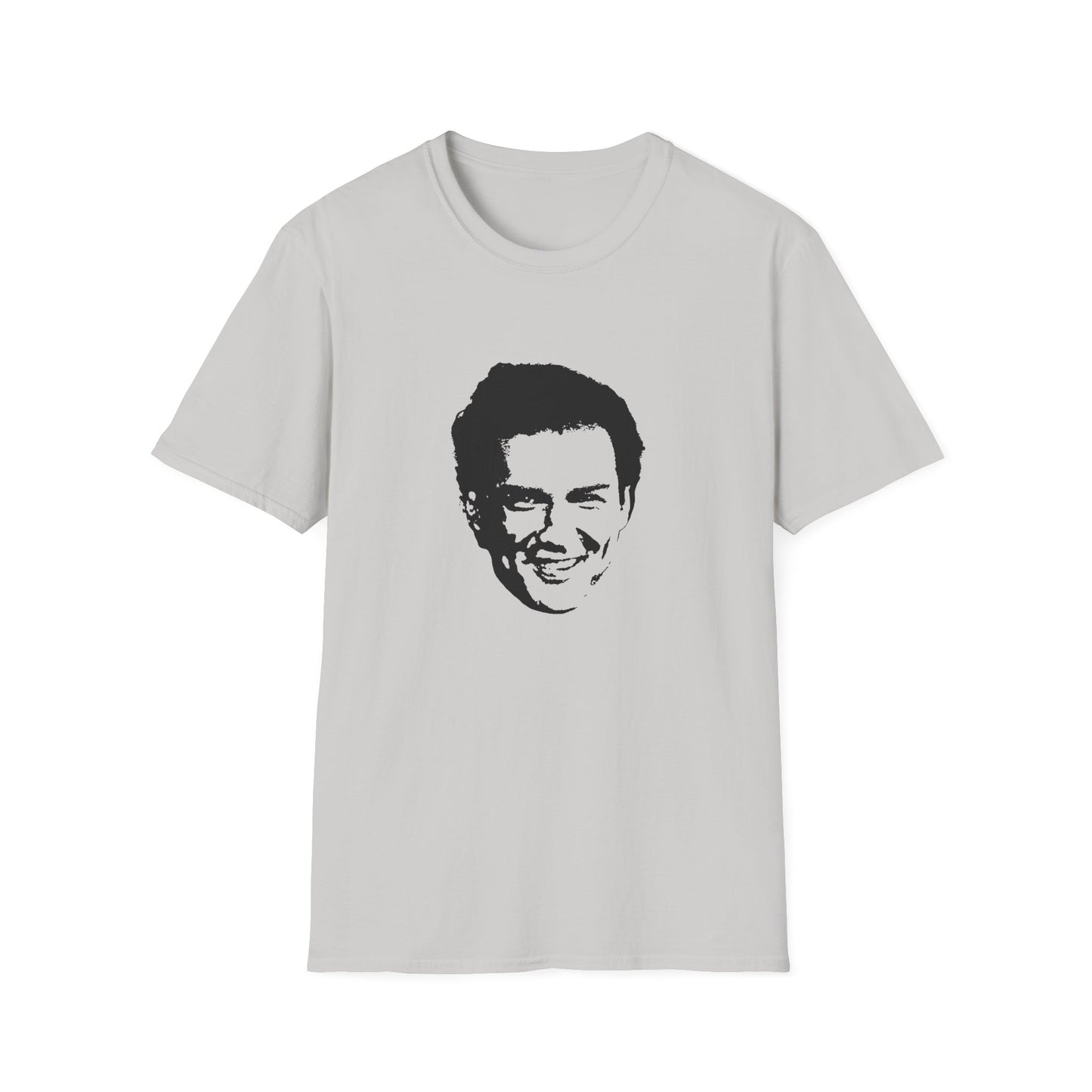 norm macdonald black stencil face tshirt