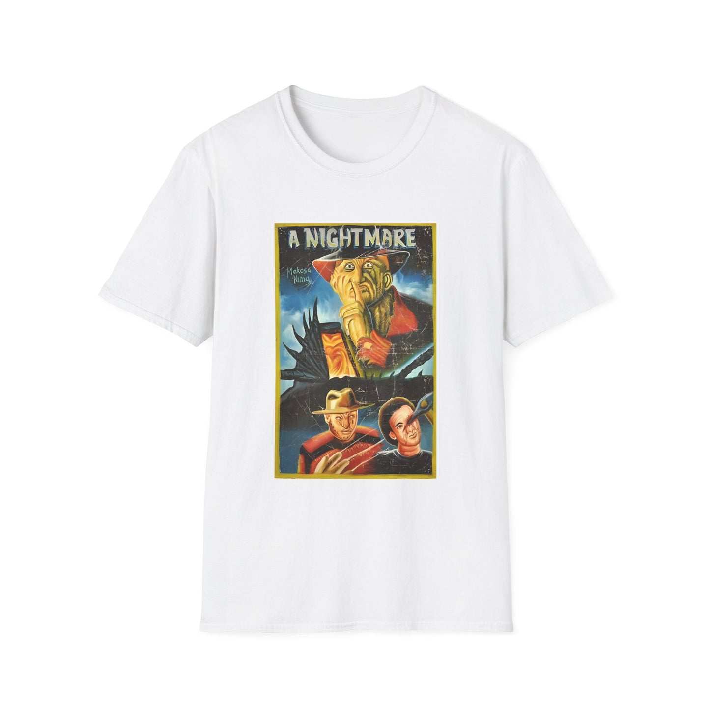 a nightmare on elm street 1984 ghanaian movie poster tshirt