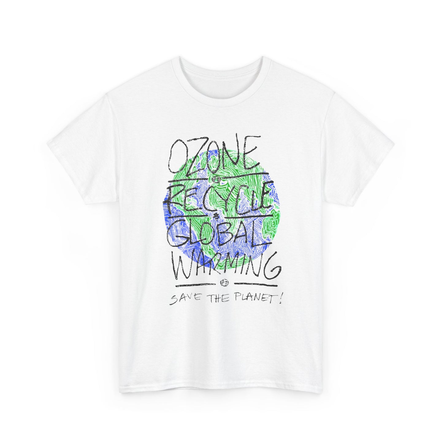 vintage 90s save the planet reproduction tshirt