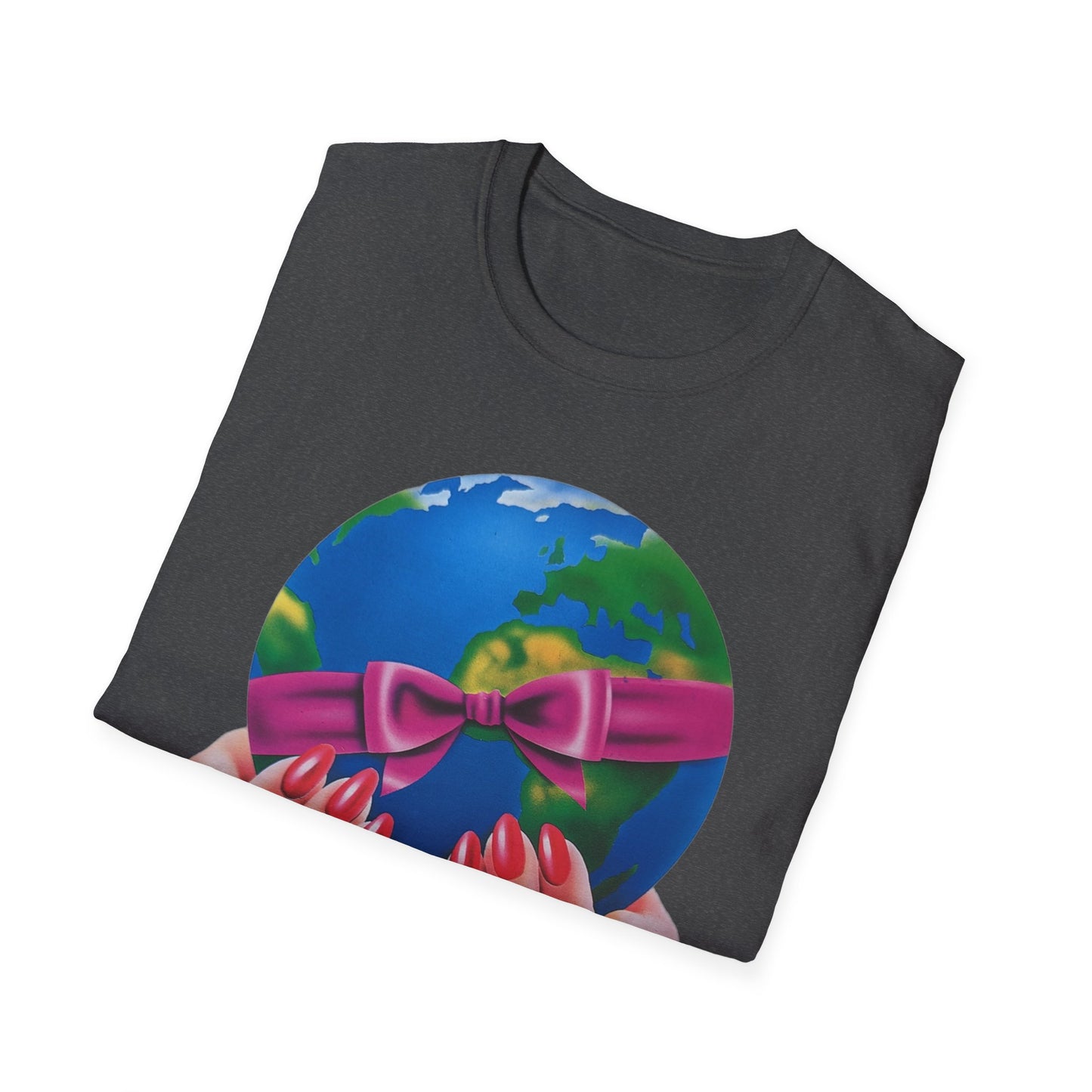 1980s graphic from a greeting card "i'd give you the world" tshirt