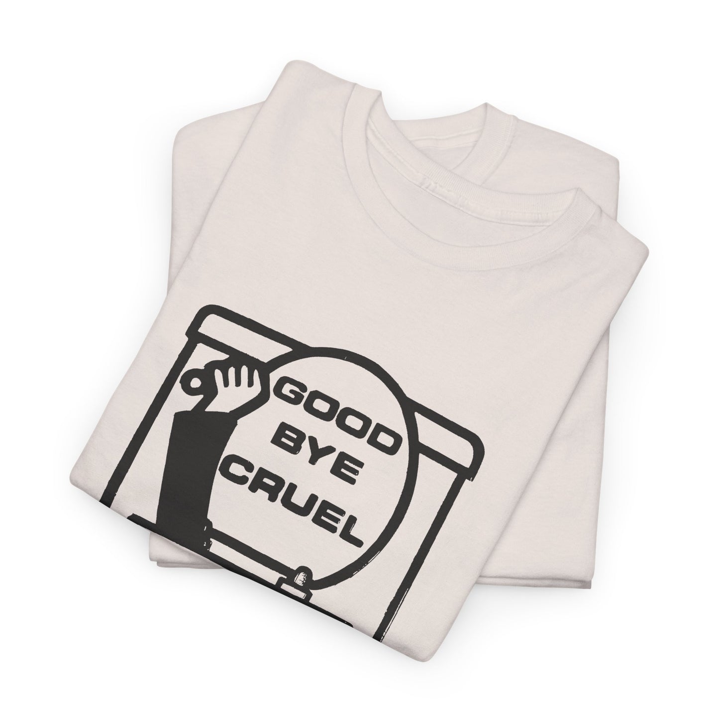goodbye cruel world vintage reproduction design tshirt