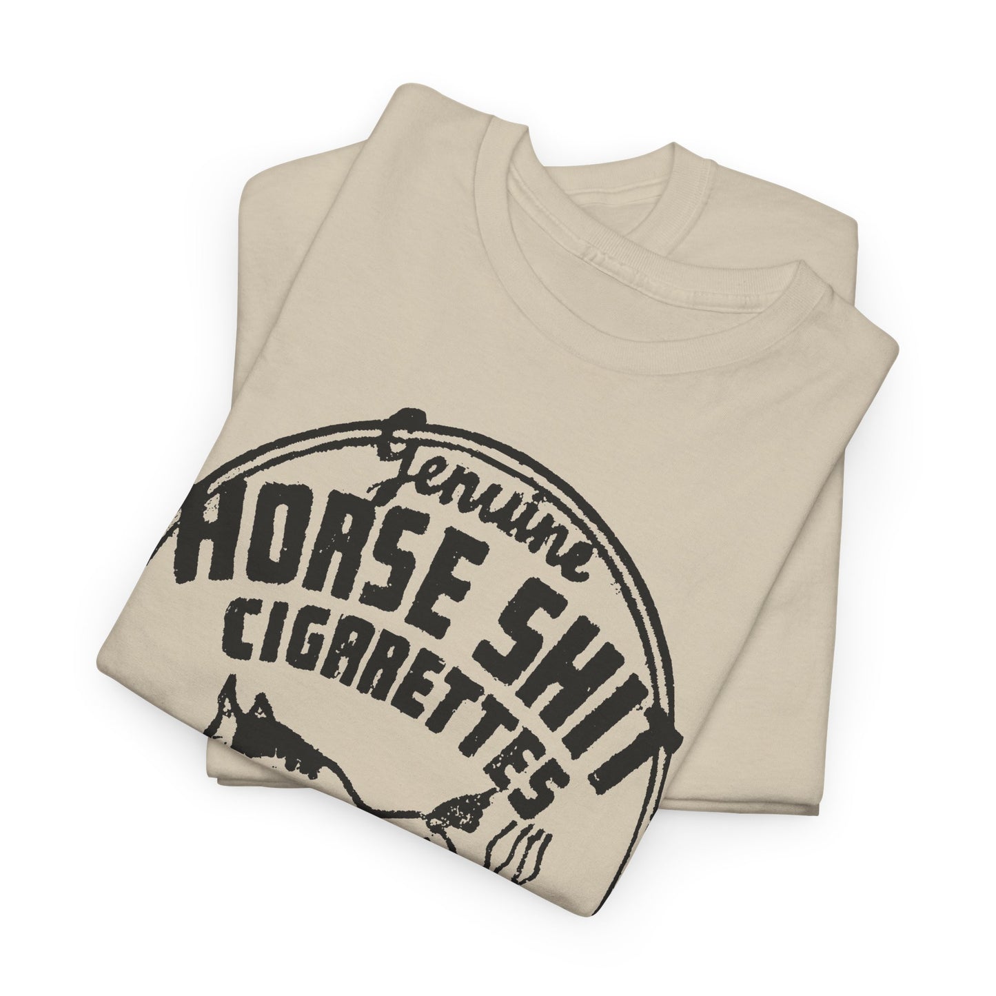 vintage horse shit cigarettes graphic reproduction tshirt