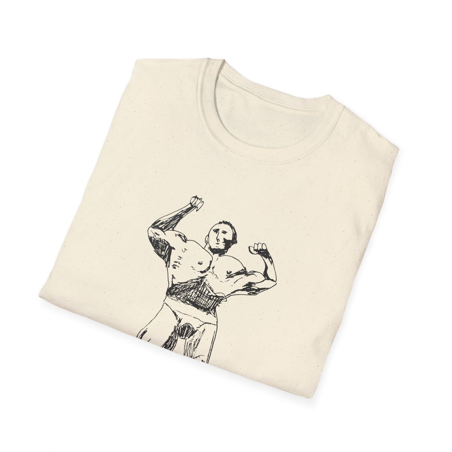 original drawing muscle man tshirt