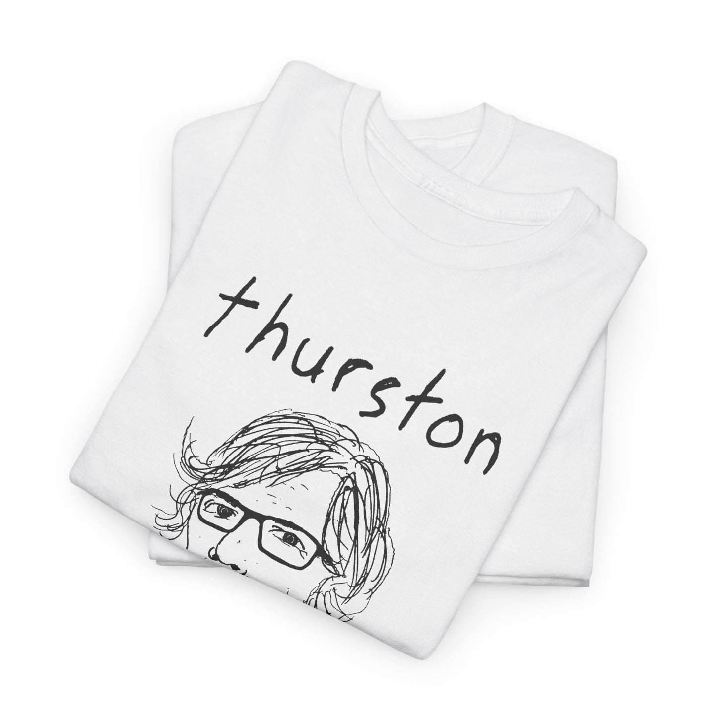original drawing thurston moore with name tshirt