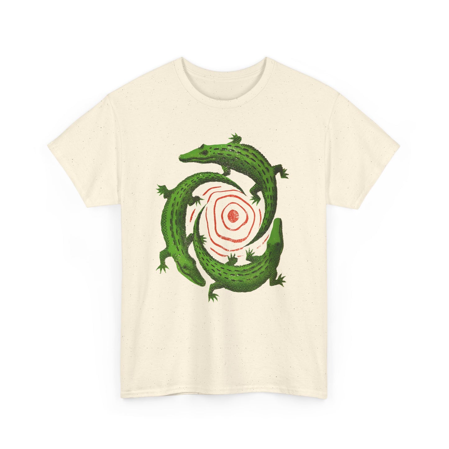 mid century manolo prieto three alligators swirl book cover tshirt
