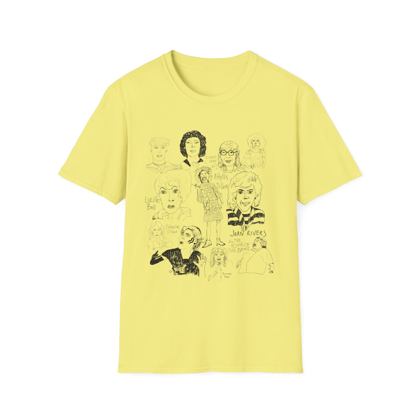 original drawing women of comedy collage tshirt