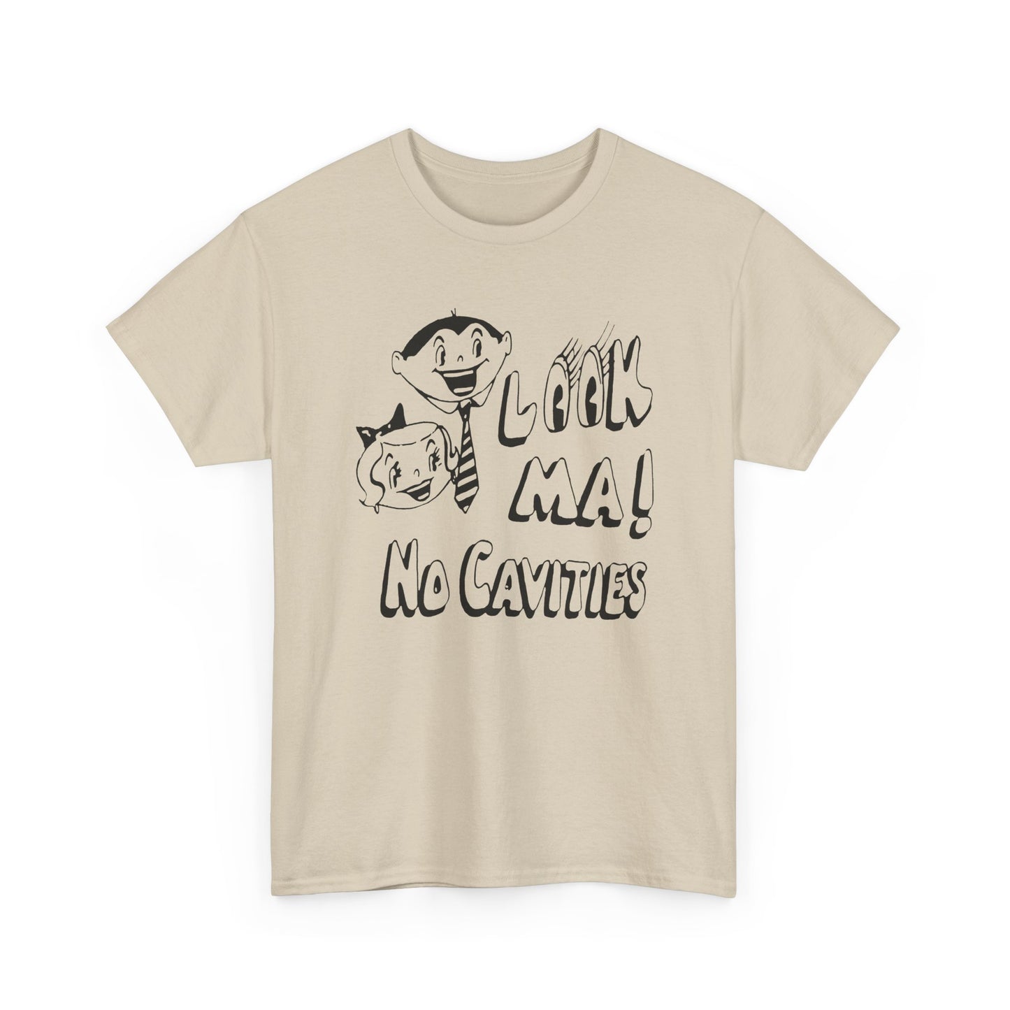 vintage look ma! no cavities reproduction tshirt