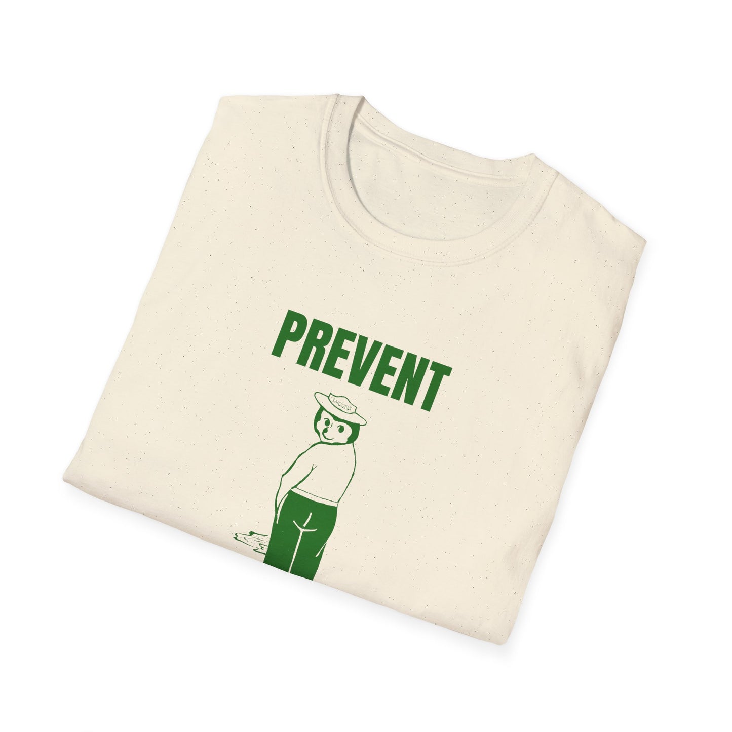 smokey the bear parody 1970s vintage design re print green tshirt