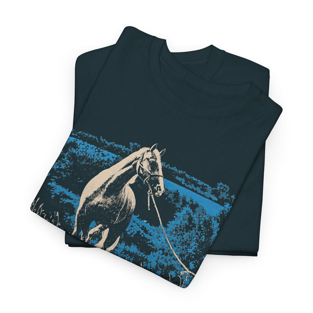 duotone horse graphic from a '70s ranching magazine tshirt