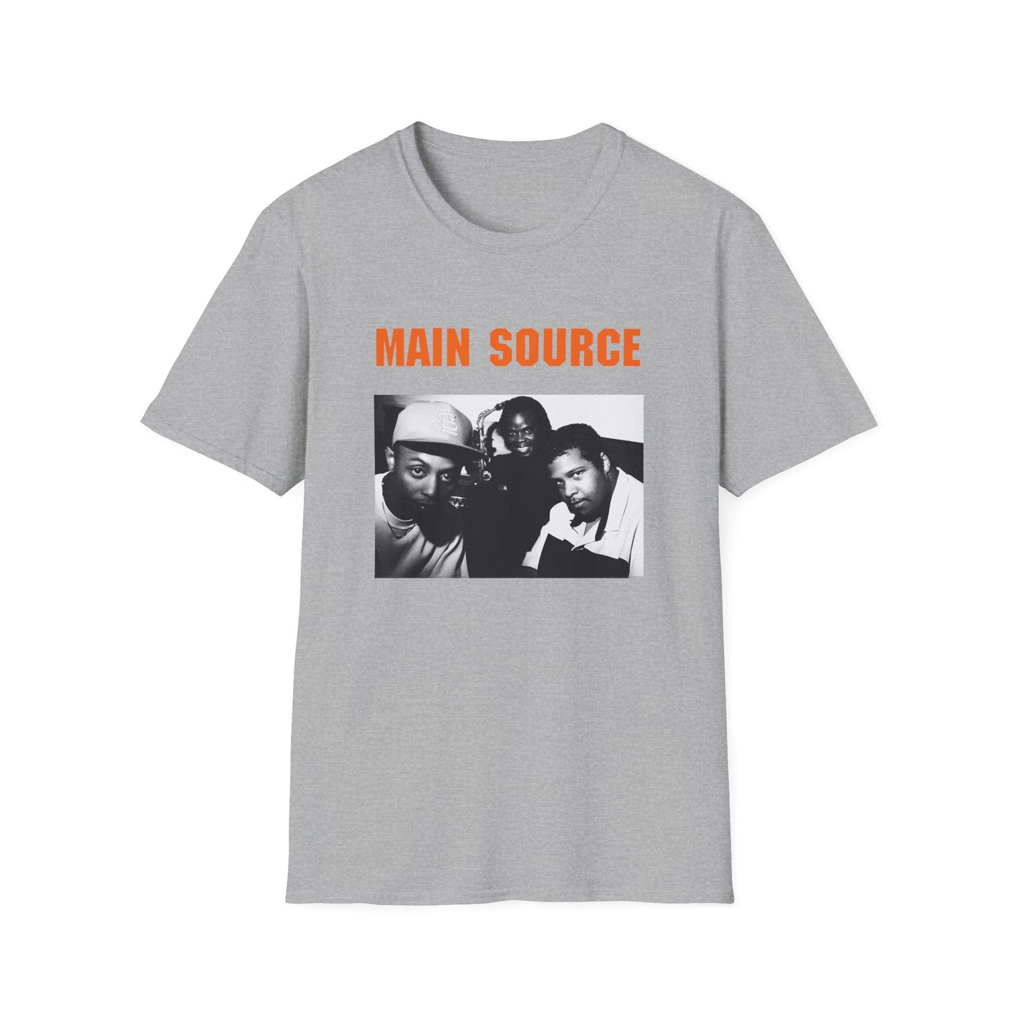 main source 90s hip hop legends photo on the couch tshirt