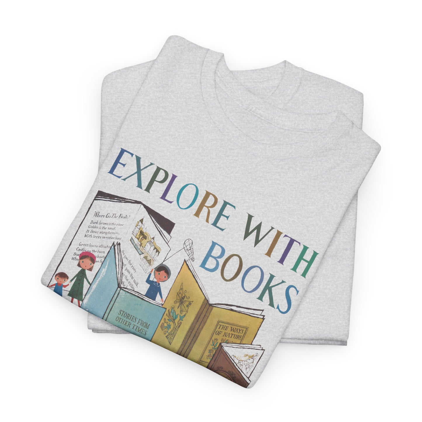 1957 book week poster by a&m provensen explore with books tshirt