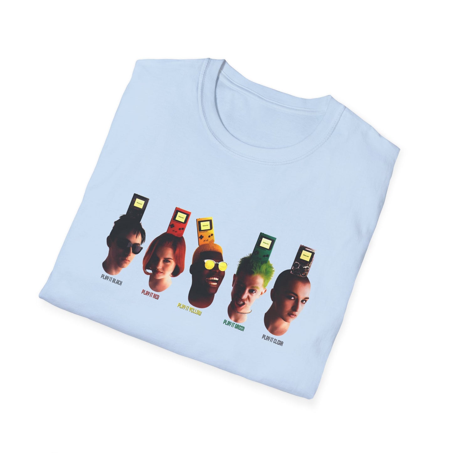 gameboy play it loud series advertisement tshirt