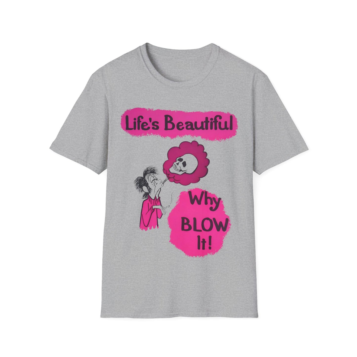 1960s/70s anti-drug poster tshirt "life's beautiful, why blow it?" by smartset smarteen s.o.s tshirt