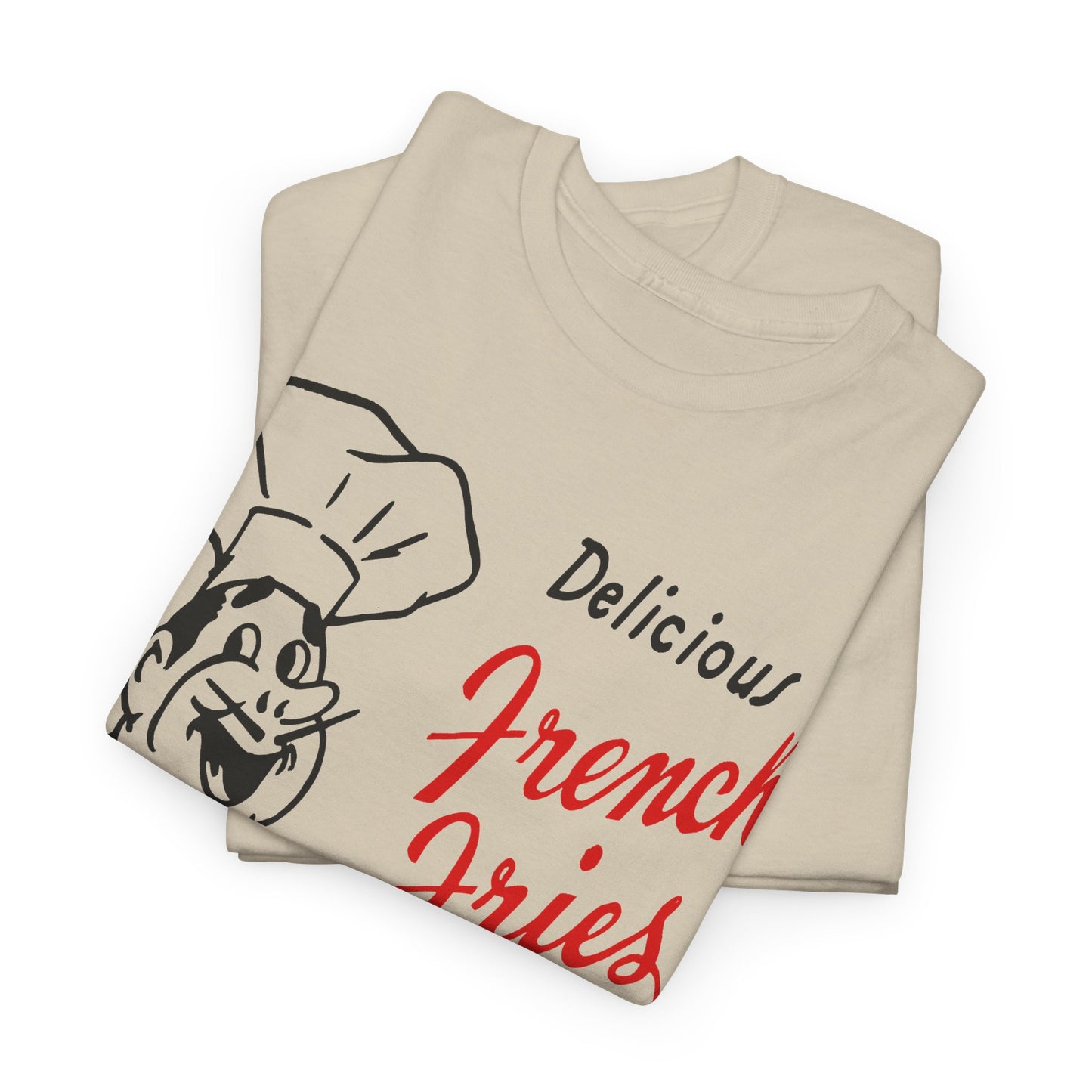 vintage paper bag art delicious french fries reproduction tshirt
