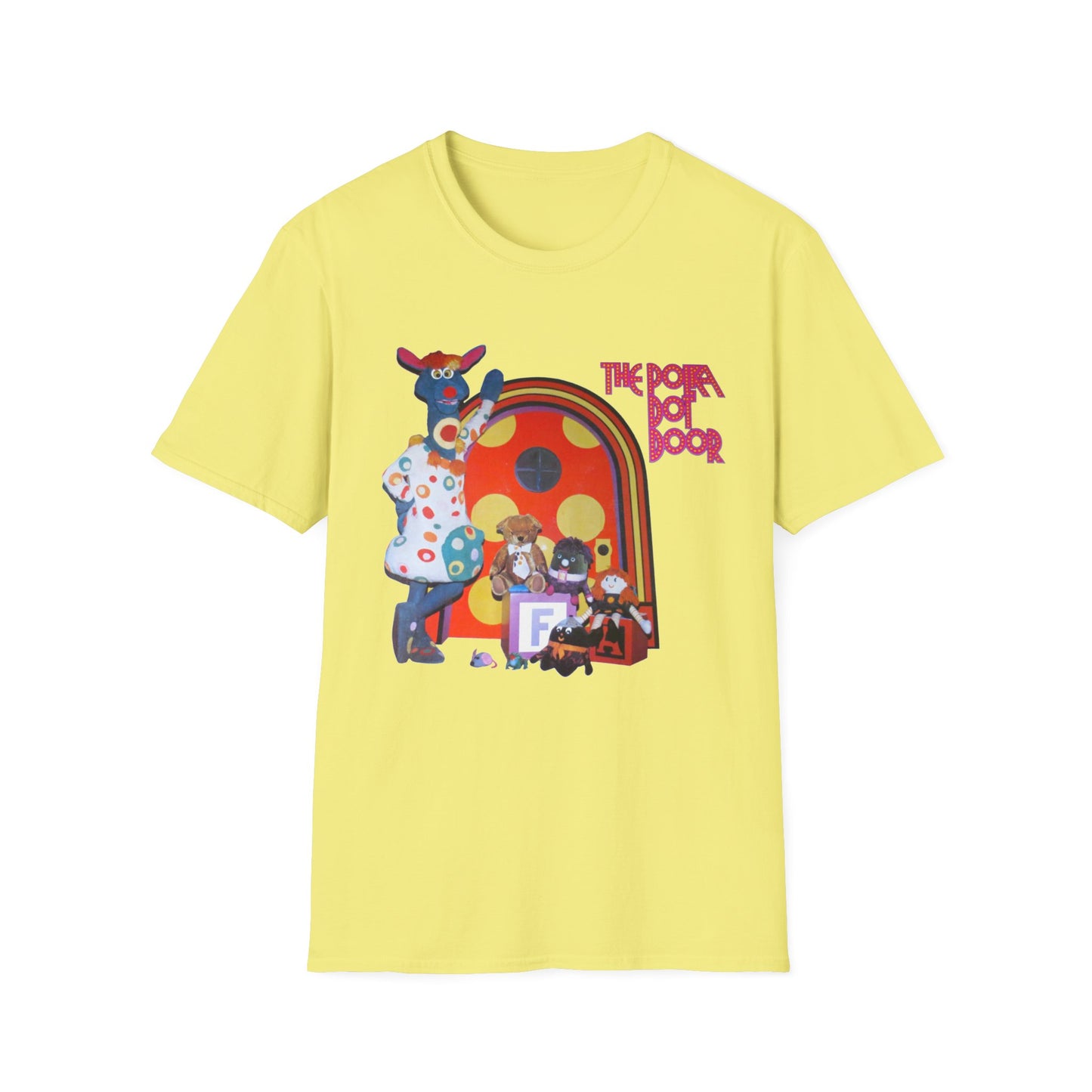 polka dot door 70's kids tv show tshirt