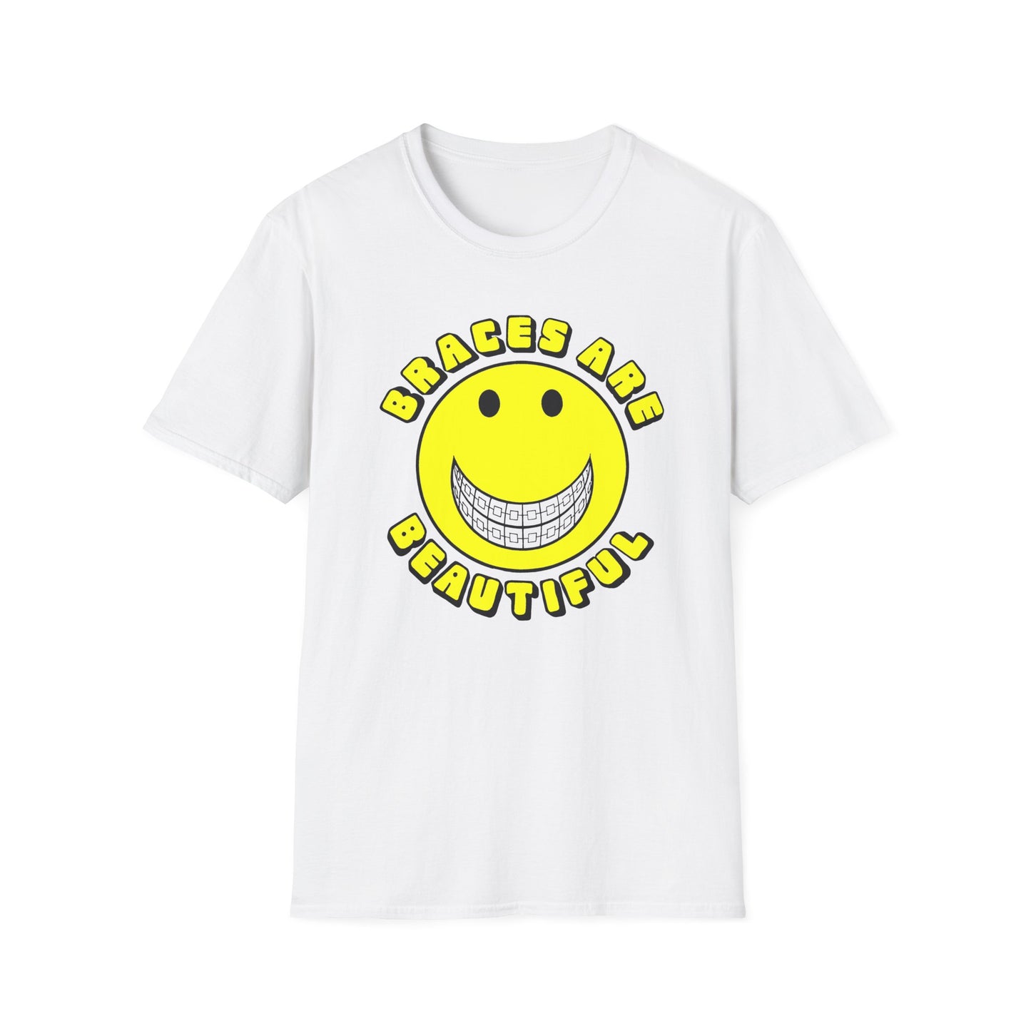 braces are beautiful 1970s graphic tshirt