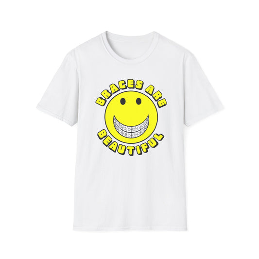 braces are beautiful 1970s graphic tshirt