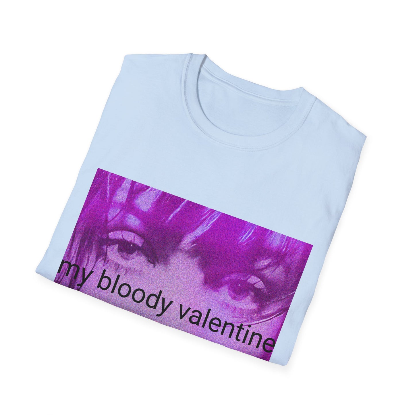 my bloody valentine belinda butcher close up in purple tshirt