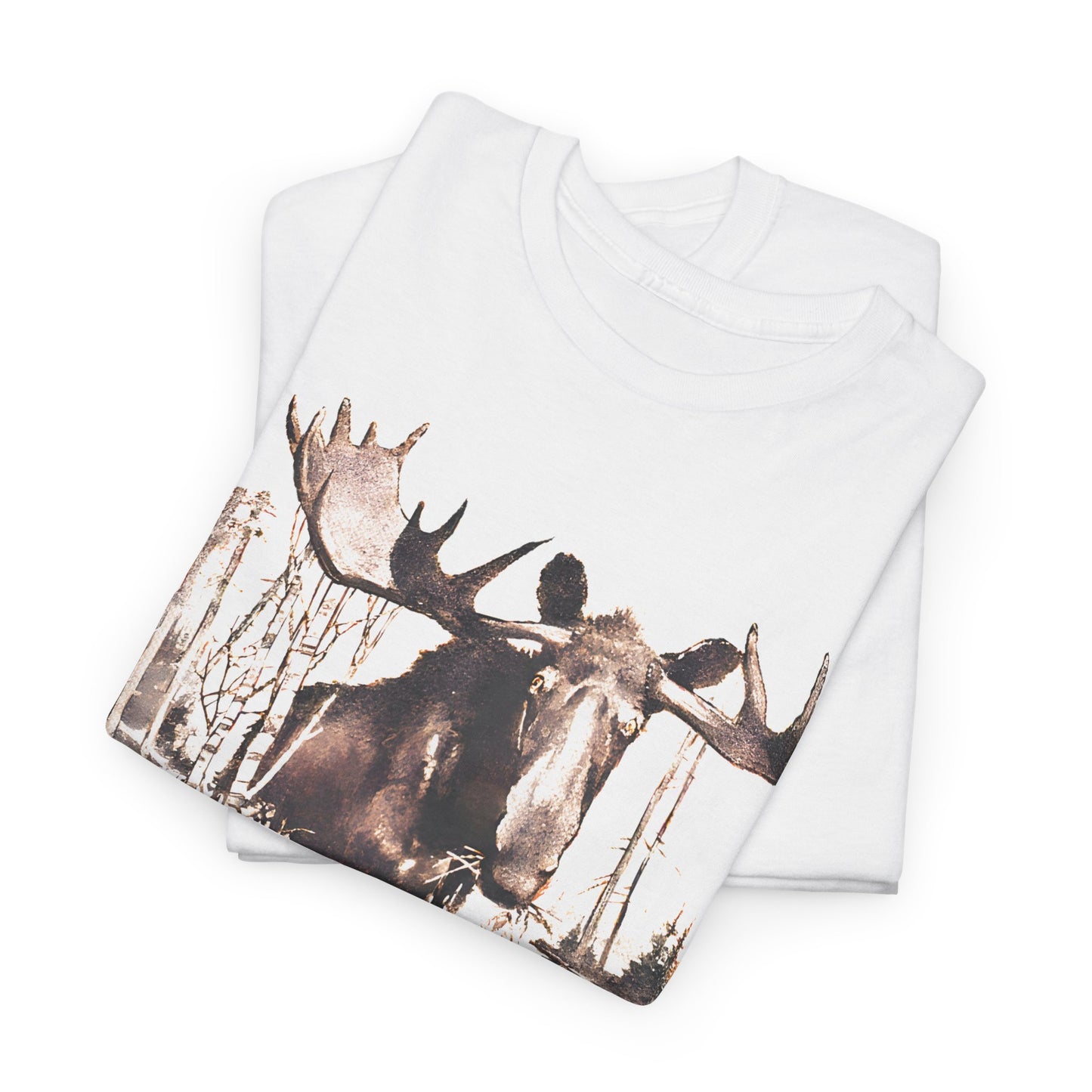 1908 outdoor life magazine cover with moose illustration custom edit tshirt