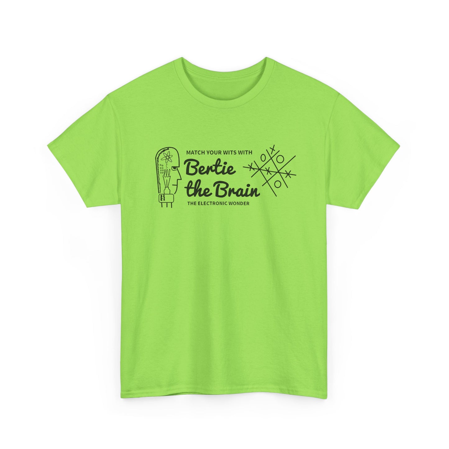 bertie the brain 1950 video game tshirt