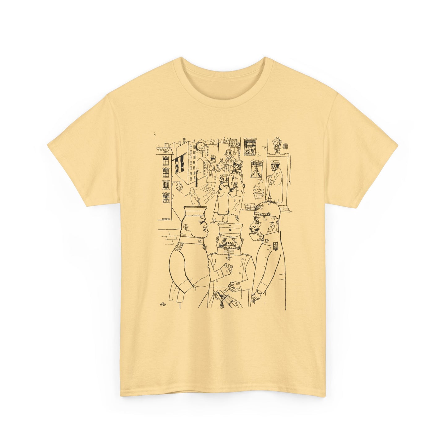 1919 george grosz lithograph "the pimps of death" tshirt