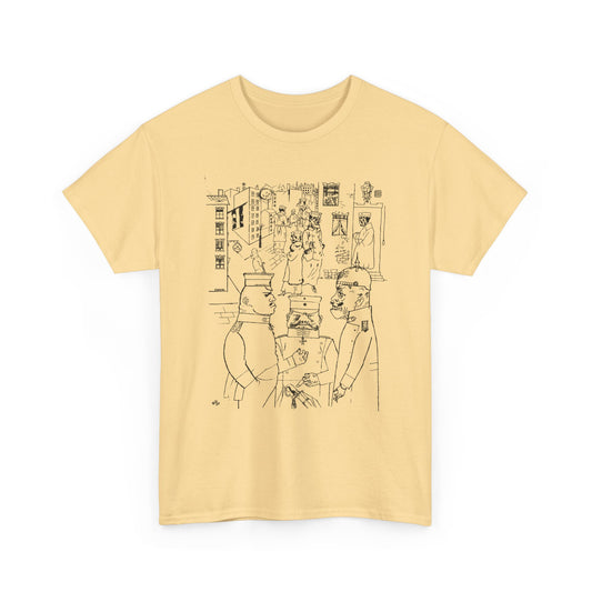 1919 george grosz lithograph "the pimps of death" tshirt