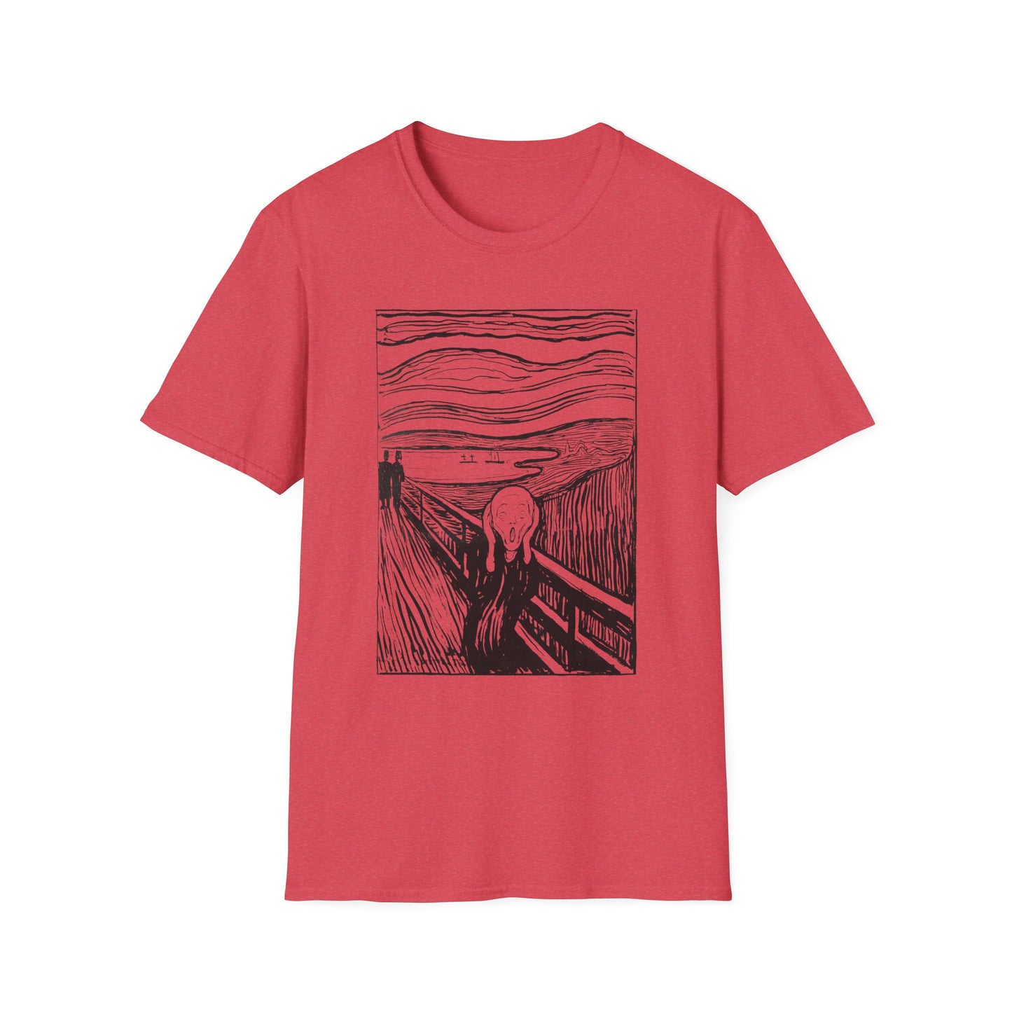 1895 lithography print of the scream by edvard munch tshirt