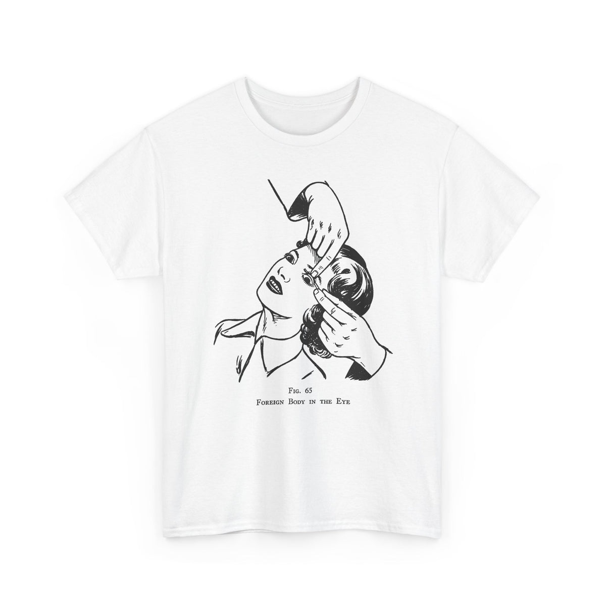 vintage british medical pamphlet foreign body in the eye reproduction tshirt