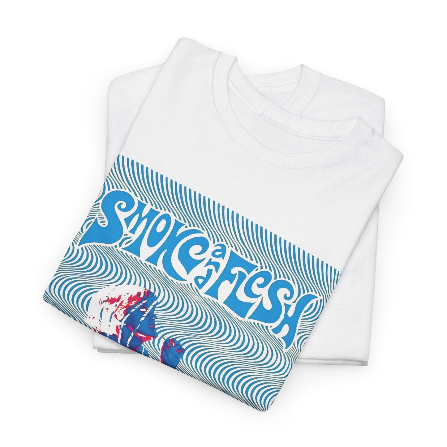 1960s psychedelic poster smoke and flesh reproduction tshirt
