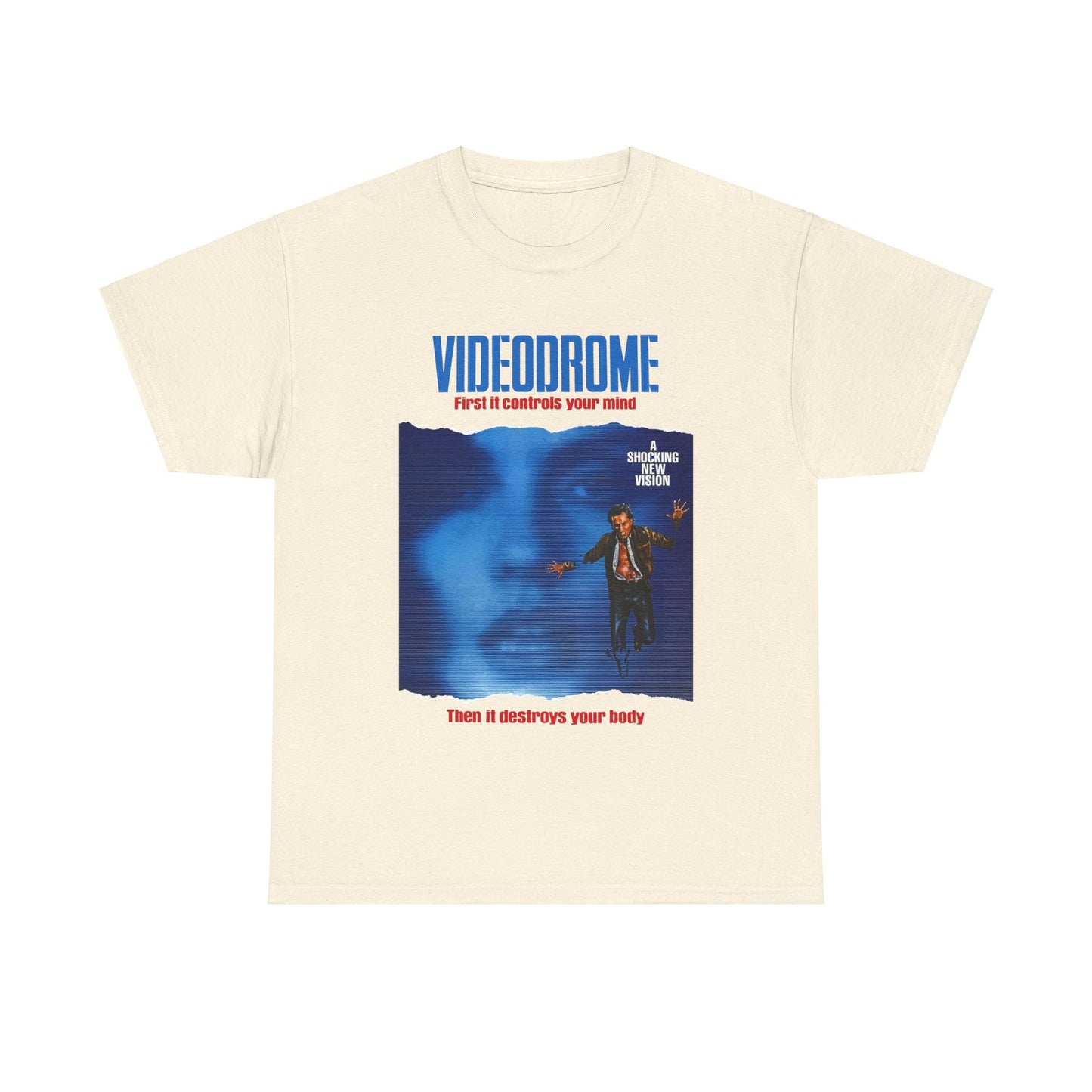 david cronenberg's videodrome 1983 alternate movie poster tshirt