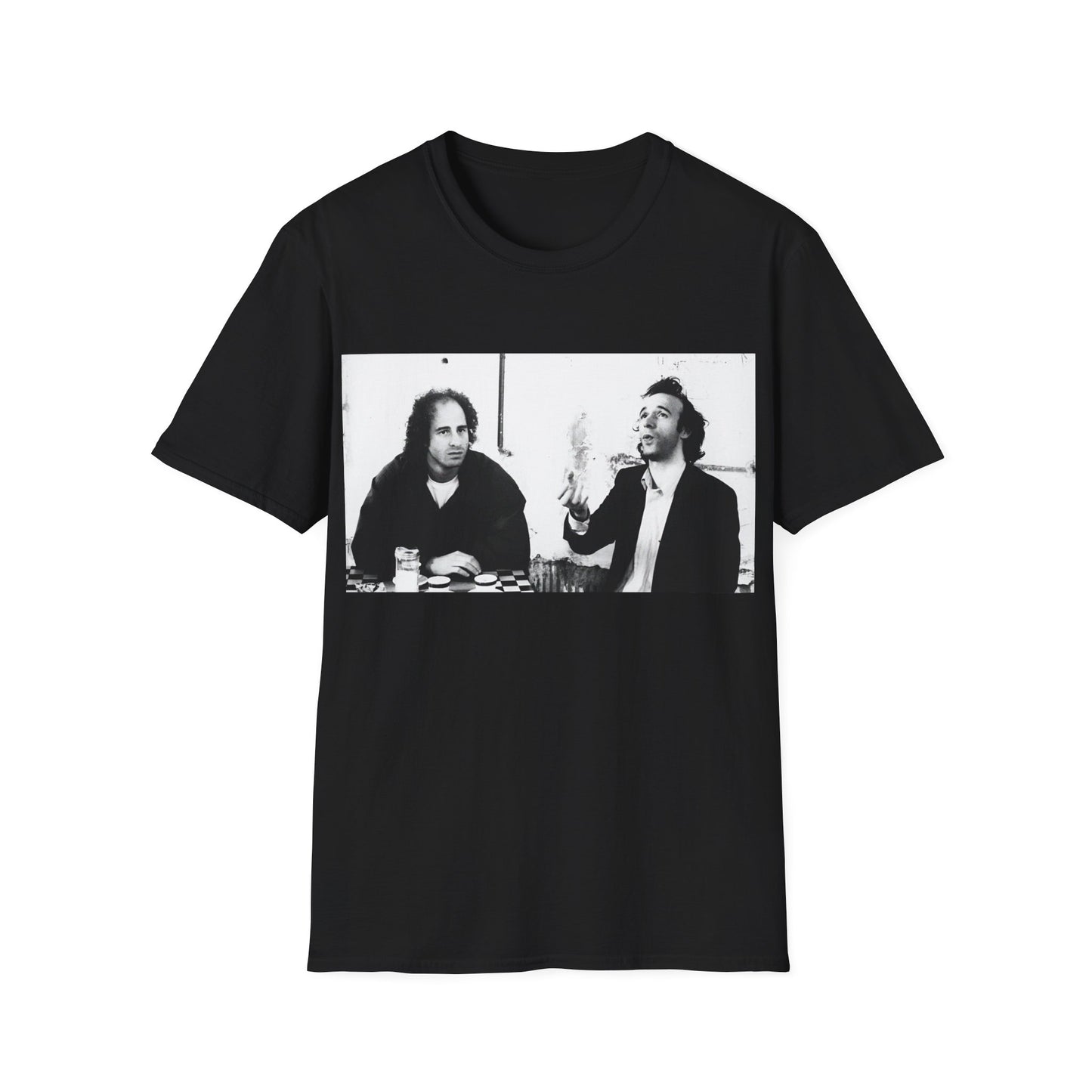 steven wright and roberto benigni from coffee and cigarettes tshirt