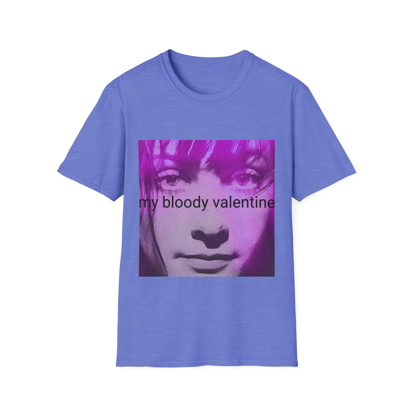 my bloody valentine belinda butcher close up in purple tshirt