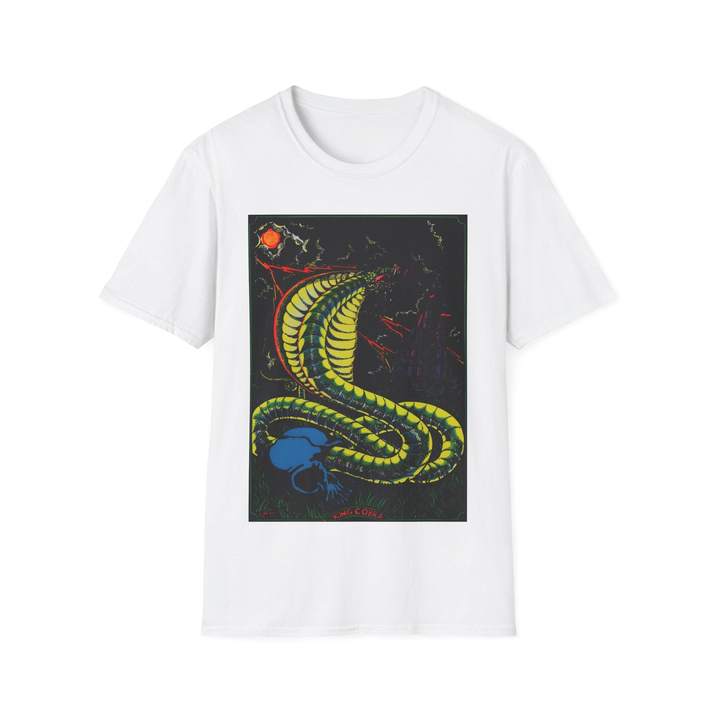 1974 king cobra psychedelic black light poster tshirt