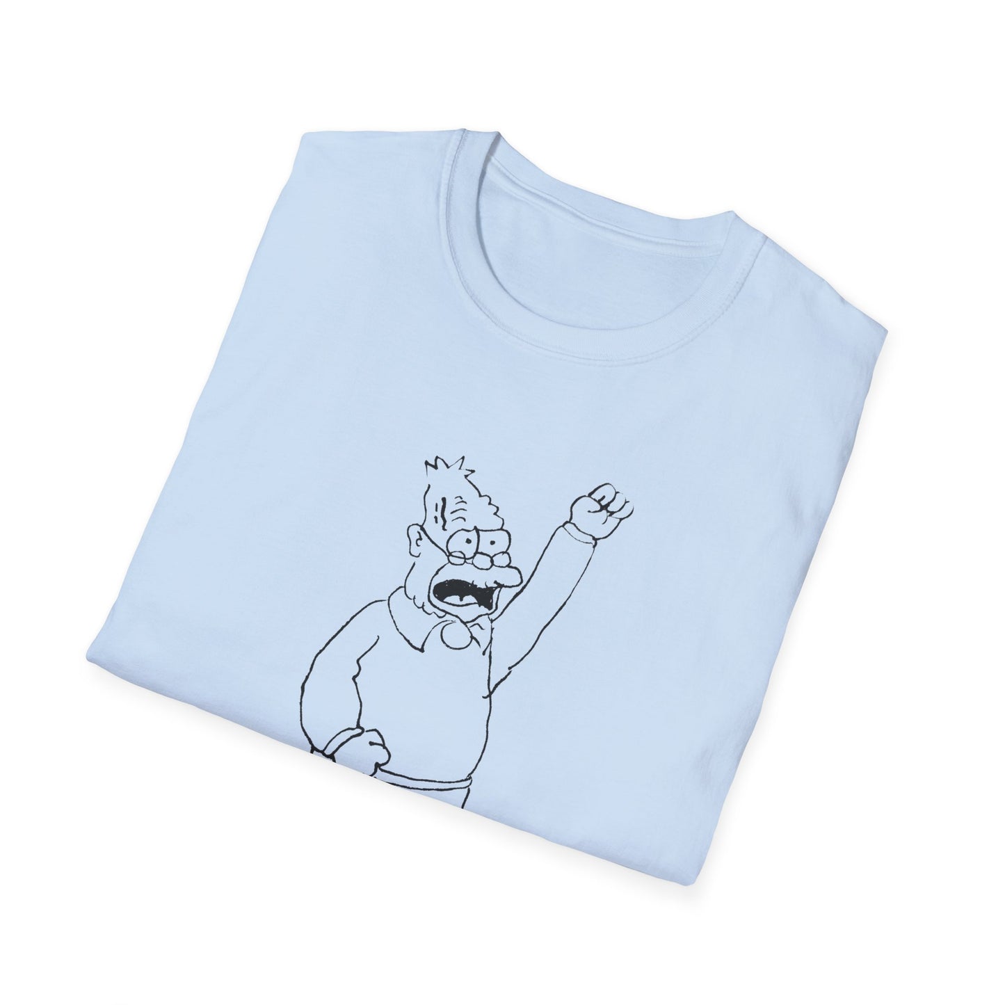 original sketch of grandpa simpson tshirt